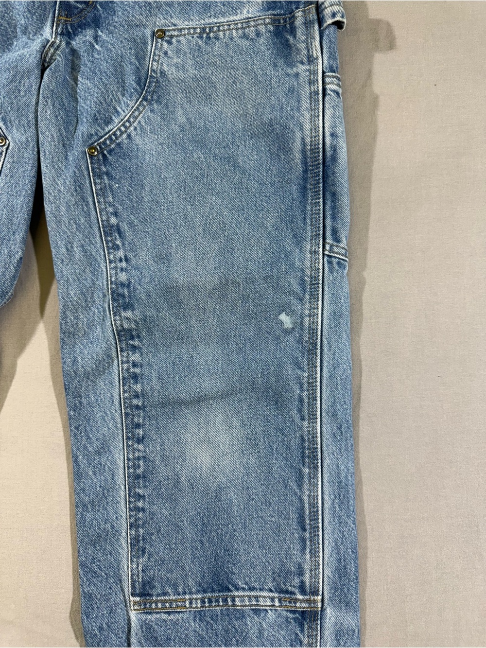 Vintage Carhartt Double Knee Carpenter Blue Denim Jeans - Picture 8 of 9